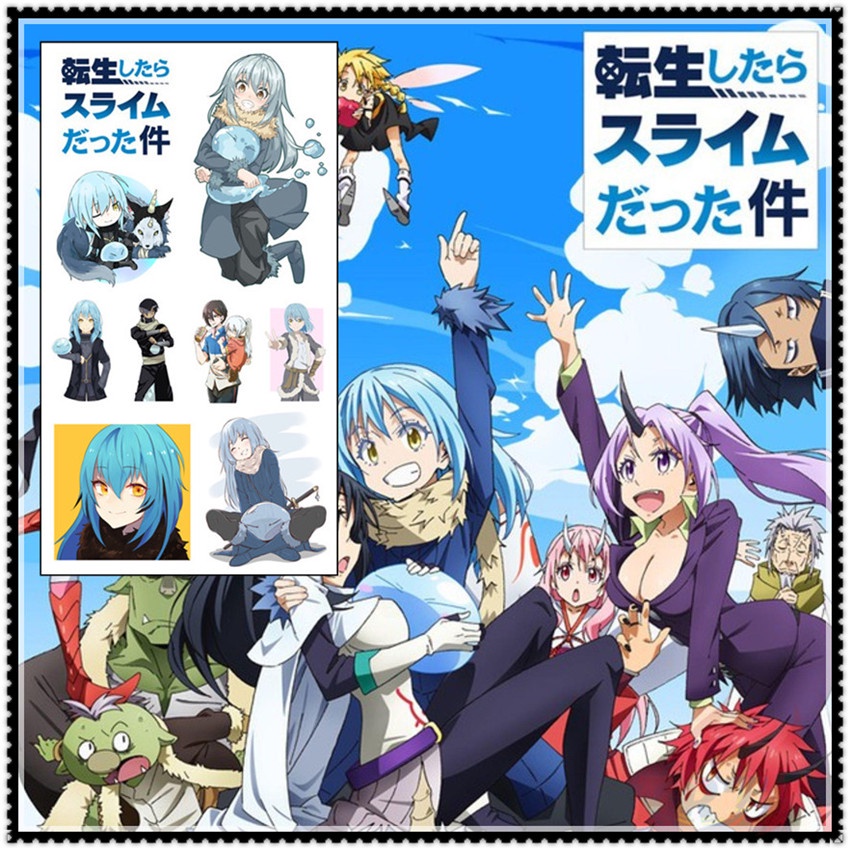 Miếng dán hình xăm tạm thời mini chống thấm nước họa tiết anime xinh xắn