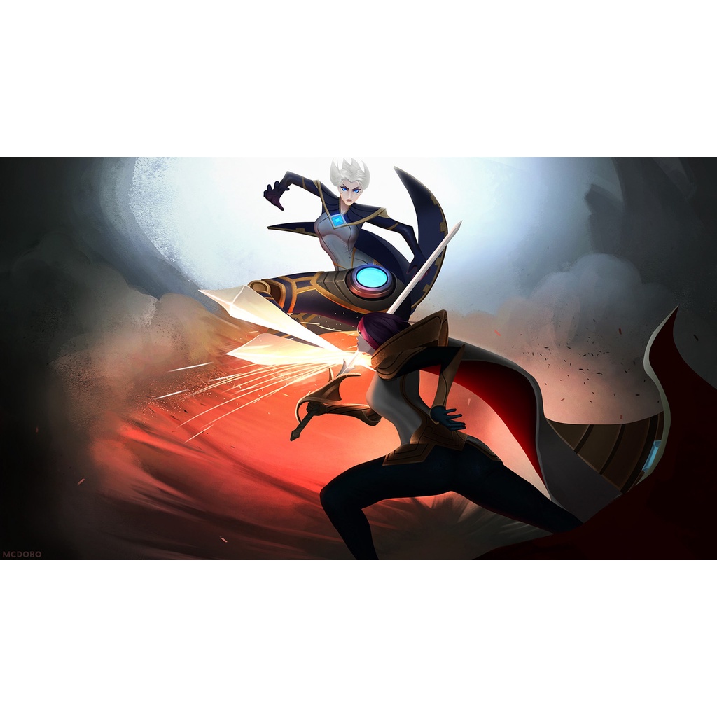 Poster A3, A4, A5 dán tường League of Legends, decal trang trí có keo CAMILLE - Mẫu 1, nhận in theo yêu cầu