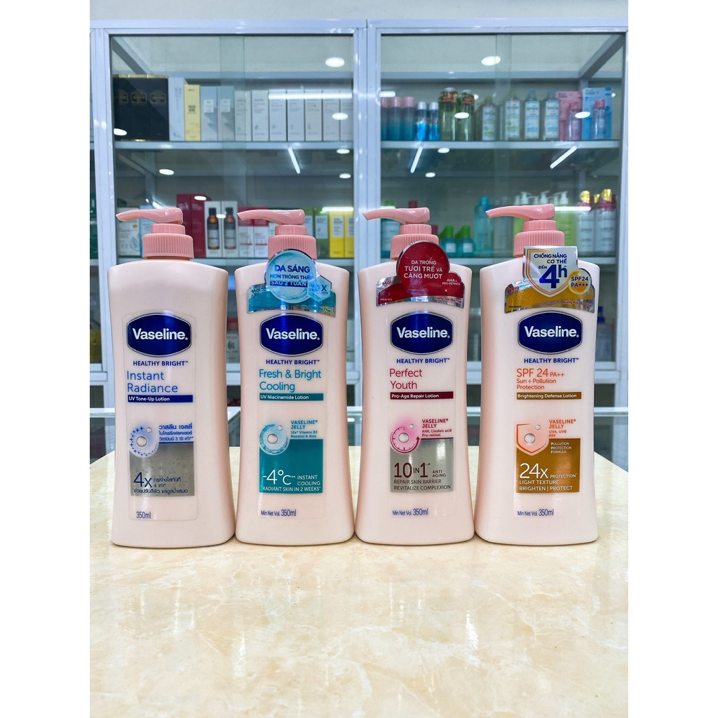 Sữa Dưỡng Thể Trắng Da Giữ Ẩm VASELINE Chính Hãng Công Ty Nhập Khẩu Mẫu Mới