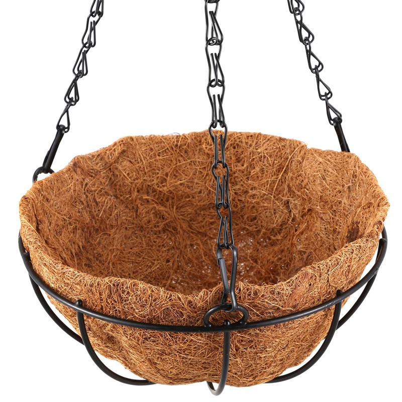 Đen Chậu Trồng Cây 8 inch Có Dây Xích