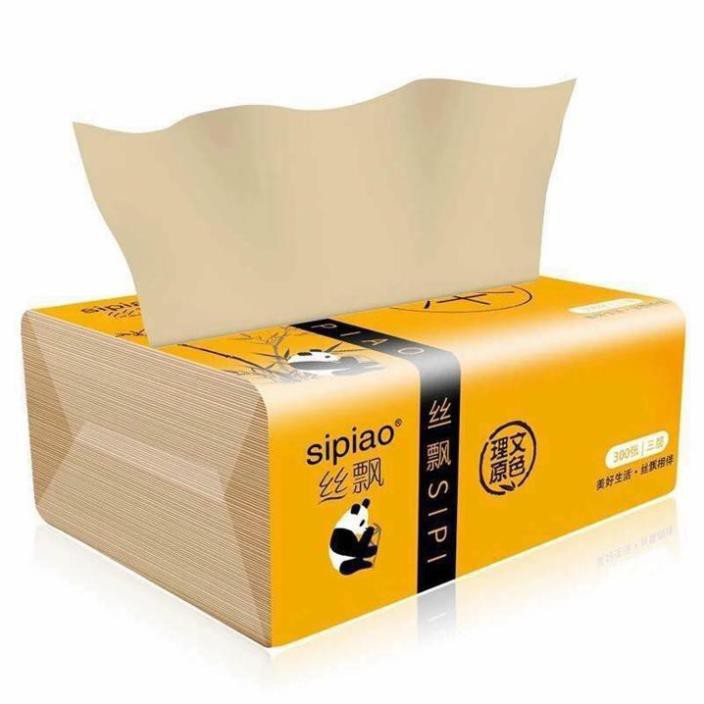 Giấy ăn gấu trúc Sipiao 300 tờ siêu dai dày 3 lớp