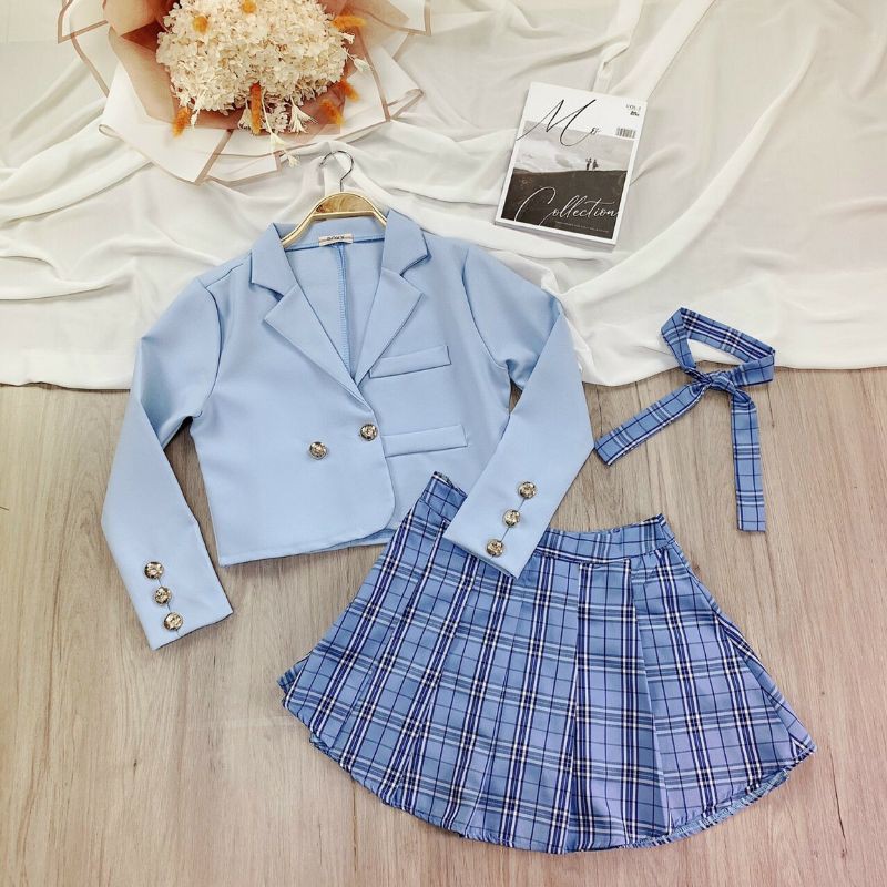SET VEST KẺ ULZZANG ZIKN