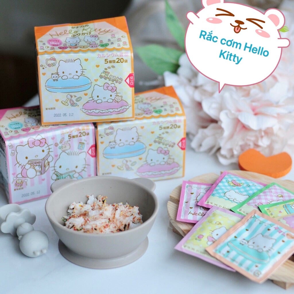 Gia vị rắc cơm Hello Kitty cho bé ăn dặm Nhật Bản