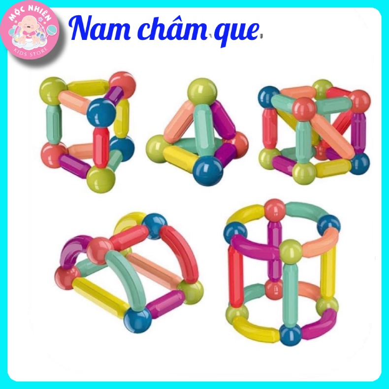 Đồ Chơi Xếp Hình Nam Châm Que Từ Tính Magnetic Sticks Dành Cho Các Bé Trên 3 Tuổi