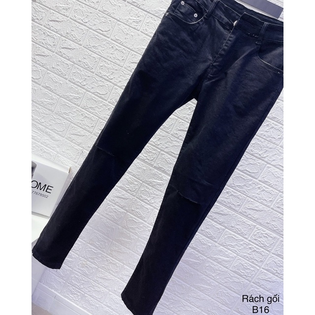 Quần bò đen dáng côn