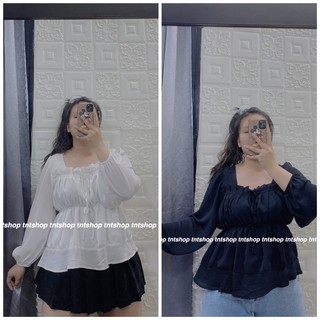Áo Voan Xếp Li . Bigsize60-90kg. Ảnh thật 100%
