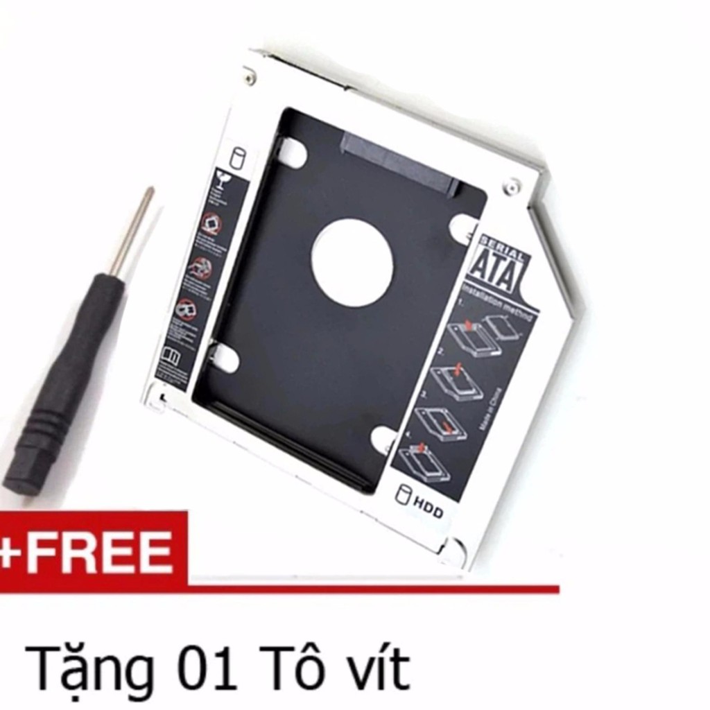 Caddy Bay Dày 9,5mm và 12.7mm Chuẩn SATA Dùng Để Lắp Thêm 1 Ổ Cứng / SSD NEW 100%