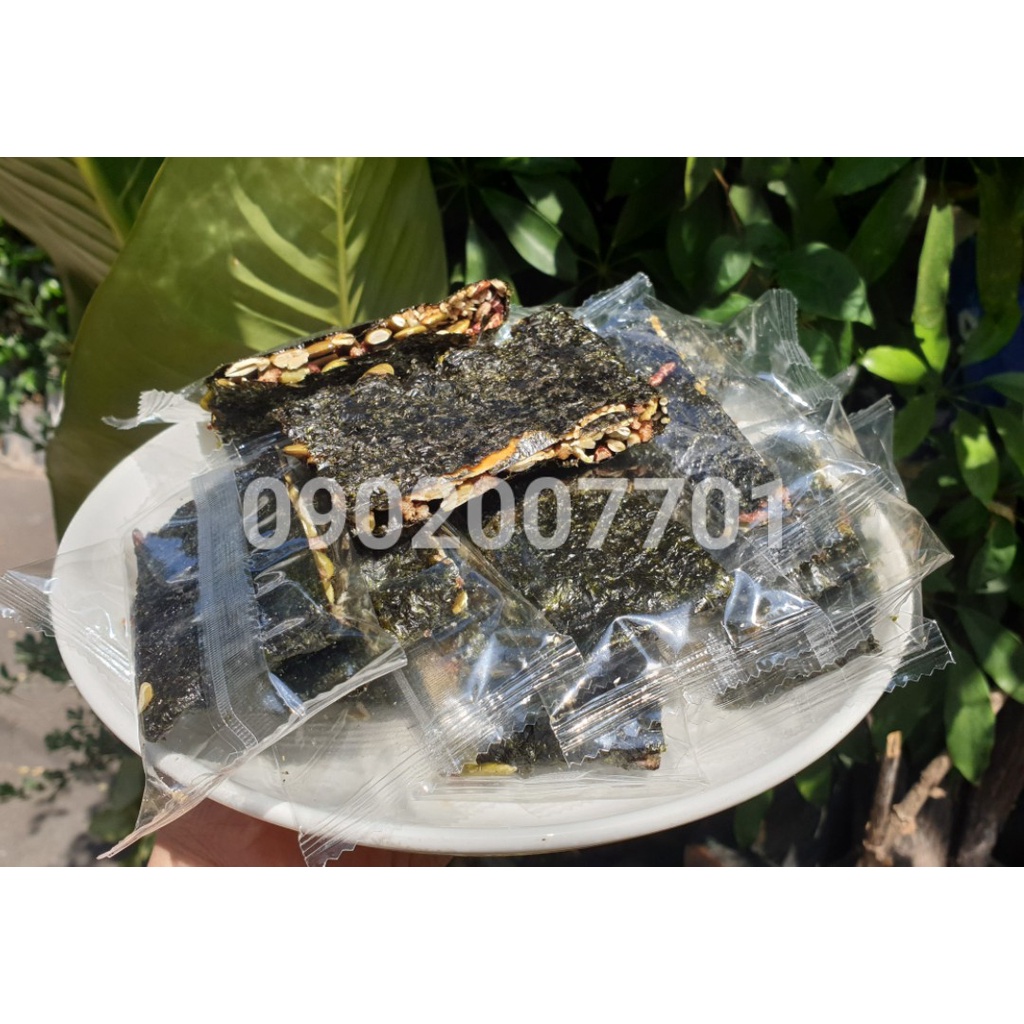 1 Kg Rong biển kẹp hạt dinh dưỡng  - rong biển sấy kẹp ngũ cốc thơm ngon- tốt cho sức khỏe- đồ ăn vặt
