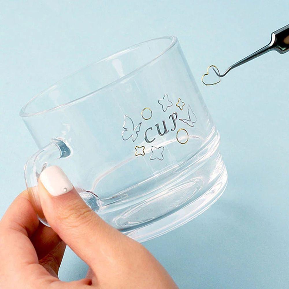 Sticker Dán Trang Trí Sổ Tay Bằng PVC Laser Họa Tiết Hoạt Hình Ngôi Làng / Bướm / Mặt Trăng