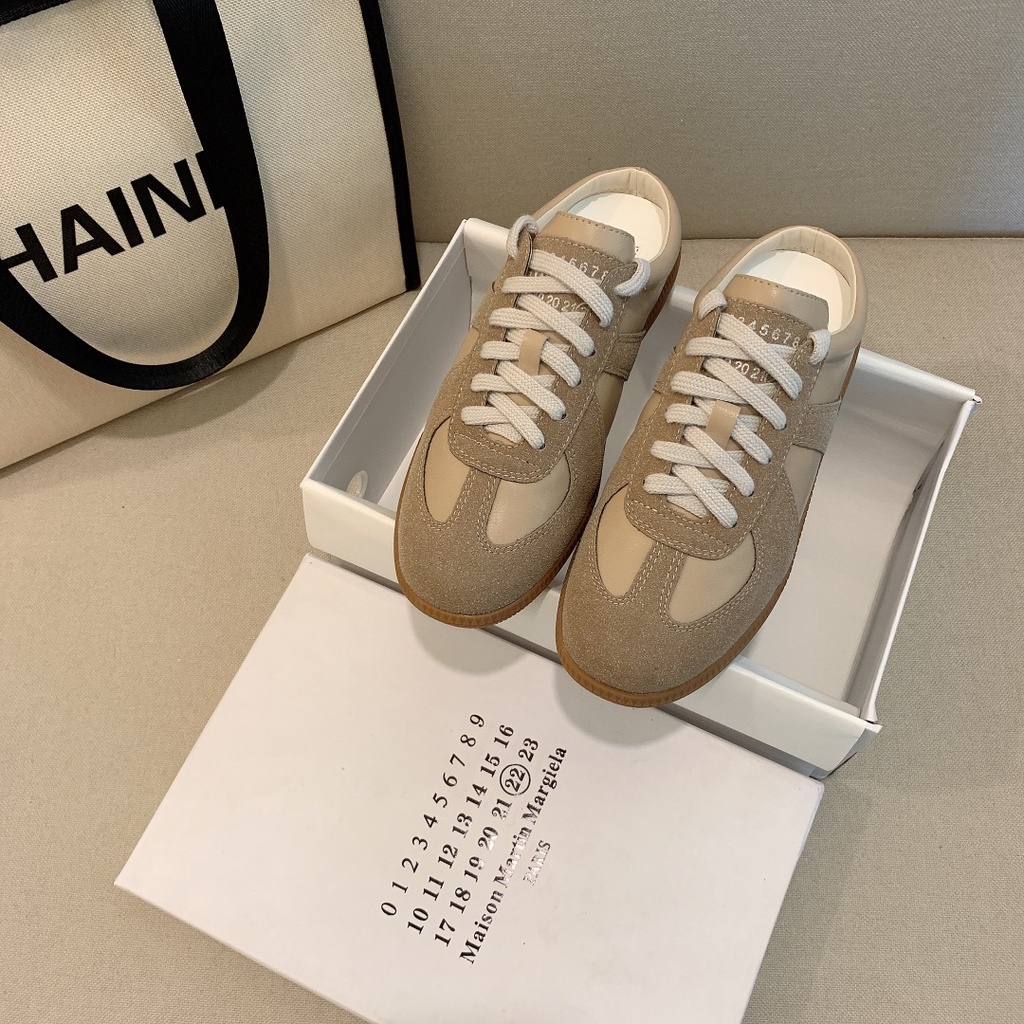 Giày Thể Thao Cột Dây Màu Nâu Phong Cách retro Cho Nữ