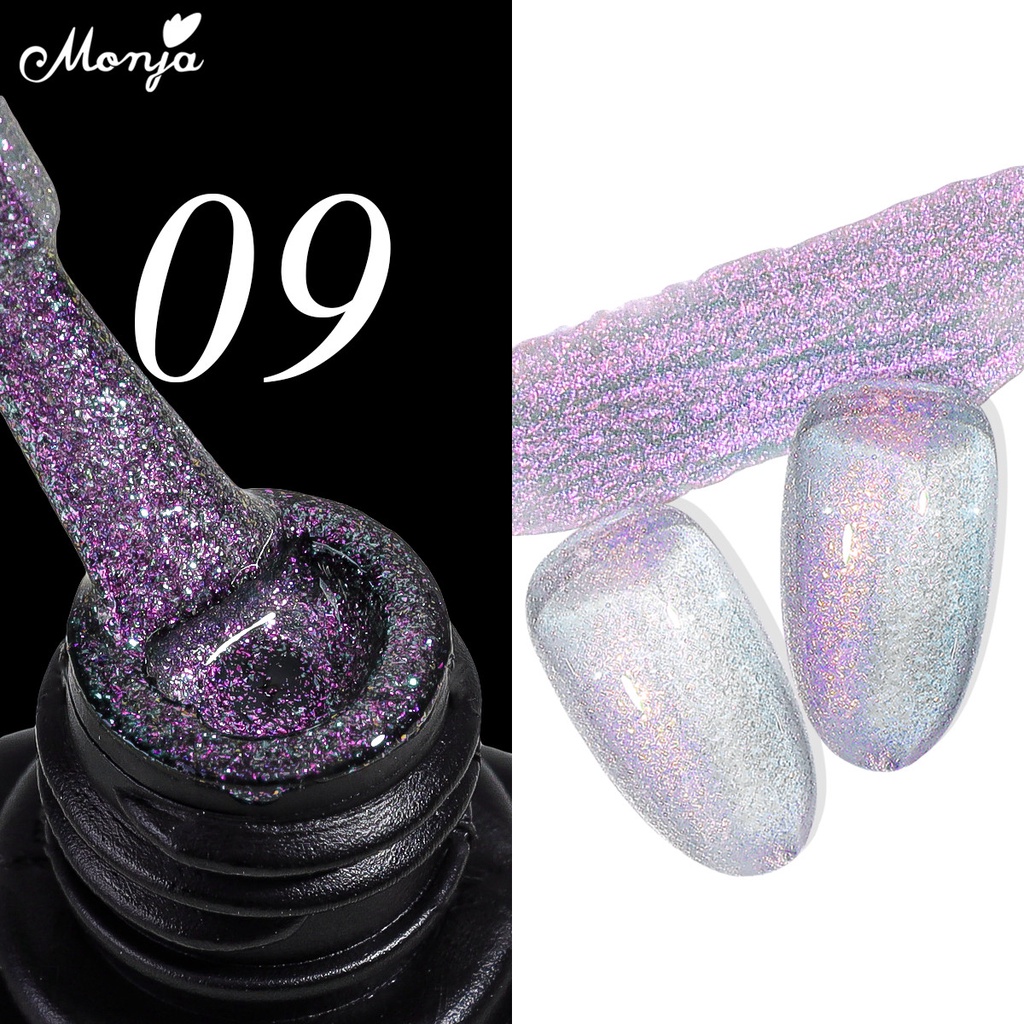 Gel sơn móng tay Monja 8ML tạo hiệu ứng lấp lánh đẹp mắt chuyên dụng với 9 màu sắc tùy chọn