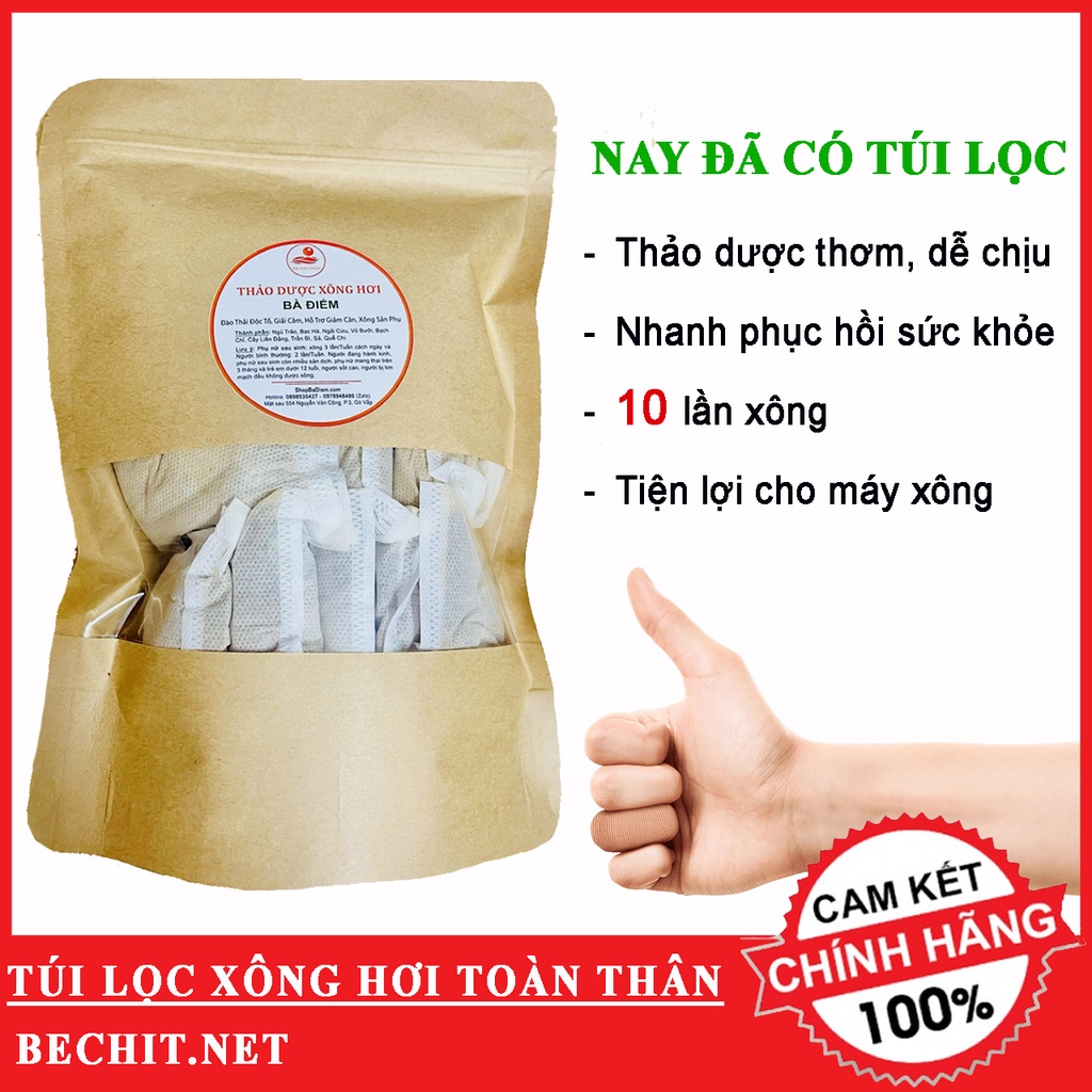 Lá Xông Giải Cảm - Thảo Dược Xông Hơi Túi Lọc Cho Máy Xông Hơi - Shop Bechit