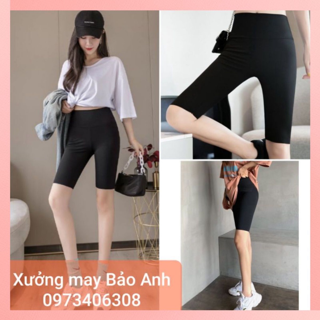 Quần Legging Đùi Cầu Vồng Cuộn Tím Thái RainBow, dáng LỠ TRÊN GỐI SIÊU DÃN, chất thun co giãn 4 chiều dáng lửng tập gym