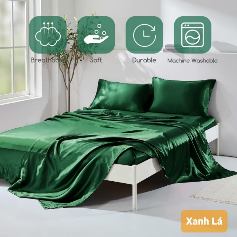 🔥GIẢM 5️⃣0️⃣%🔥Bộ 4 món phi lụa cao cấp Thái Tuấn loại 1 siêu mát mịn.Bộ 4 món gồm 1 ga nệm, 2 vỏ gối nằm, 1 vỏ gối ôm | BigBuy360 - bigbuy360.vn