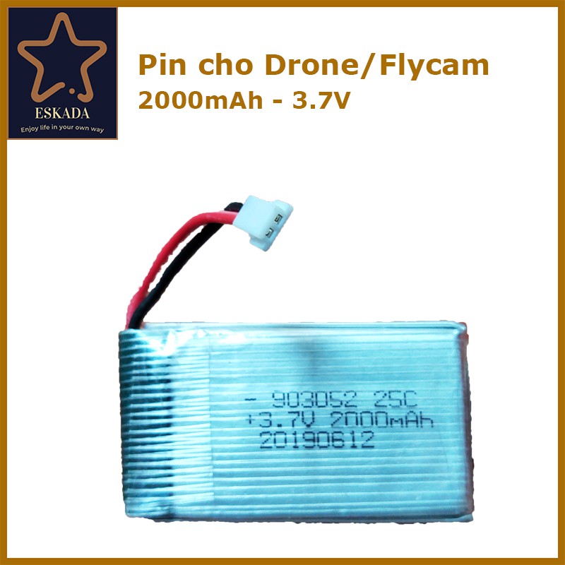 PIN Flycam 3.7V, 2000mAh, dòng xả tối đa 25C