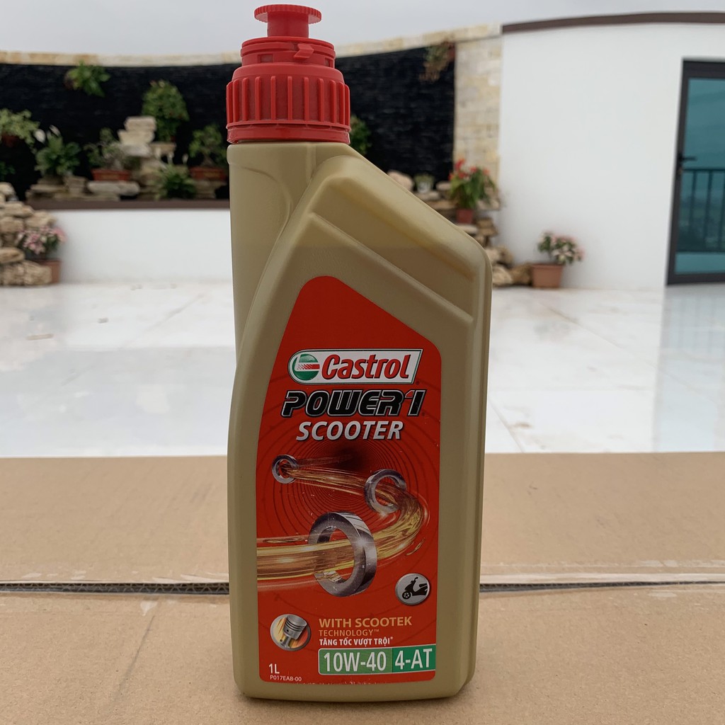 Dầu nhớt xe ga Castrol Power 1 Scooter  | Dầu nhớt  xe ga 10W40 4AT dung tích 800ml - 1L chính hãng