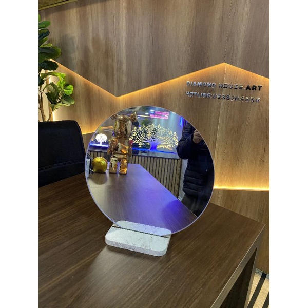 Gương tròn không viền Diamond Mirror D40