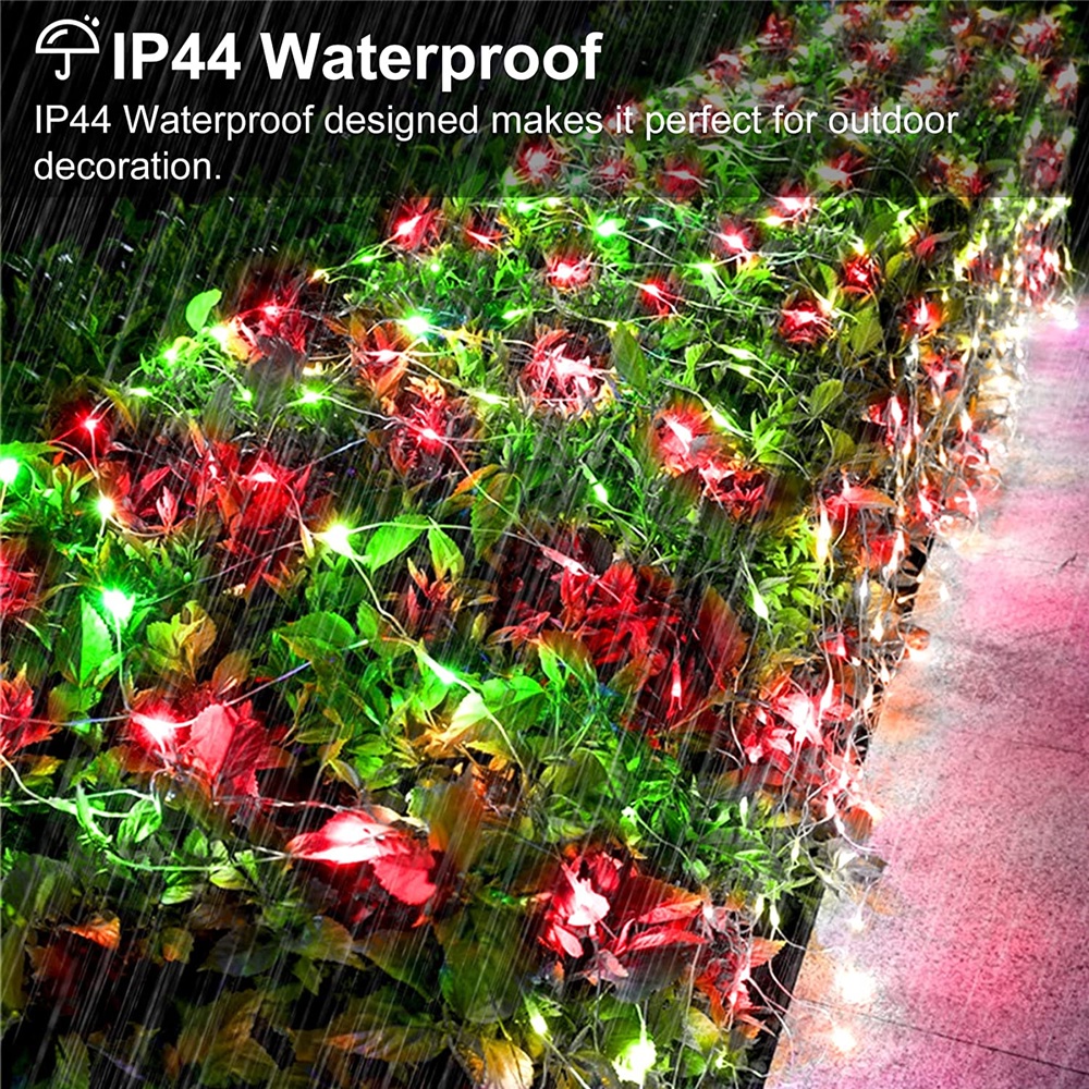 welpur  Dây đèn LED WELPUR 100 bóng AC220V 1.5x1.5m/ 3x2m chống thấm nước trang trí giáng sinh