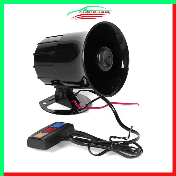 Còi hú 3 chế độ điện áp 12V kèn báo động xe ưu tiên cho ô tô xe máy