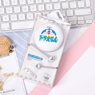 Tai Nghe Nhét Tai Doremon Doraemon Kèm Hộp Đựng Tròn