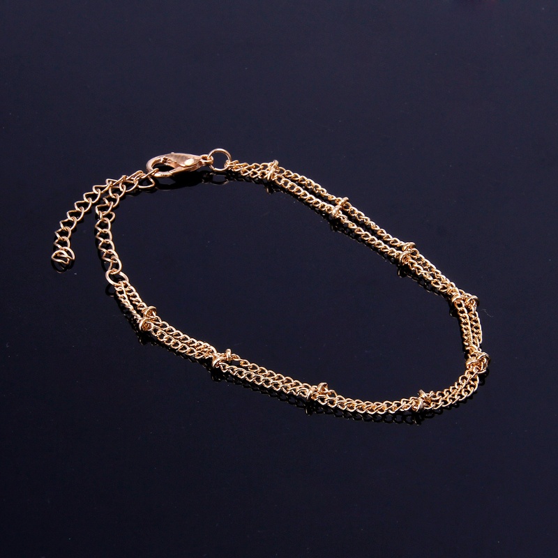 Lắc Chân Hai Lớp Mạ Vàng Phong Cách Vintage Thời Trang