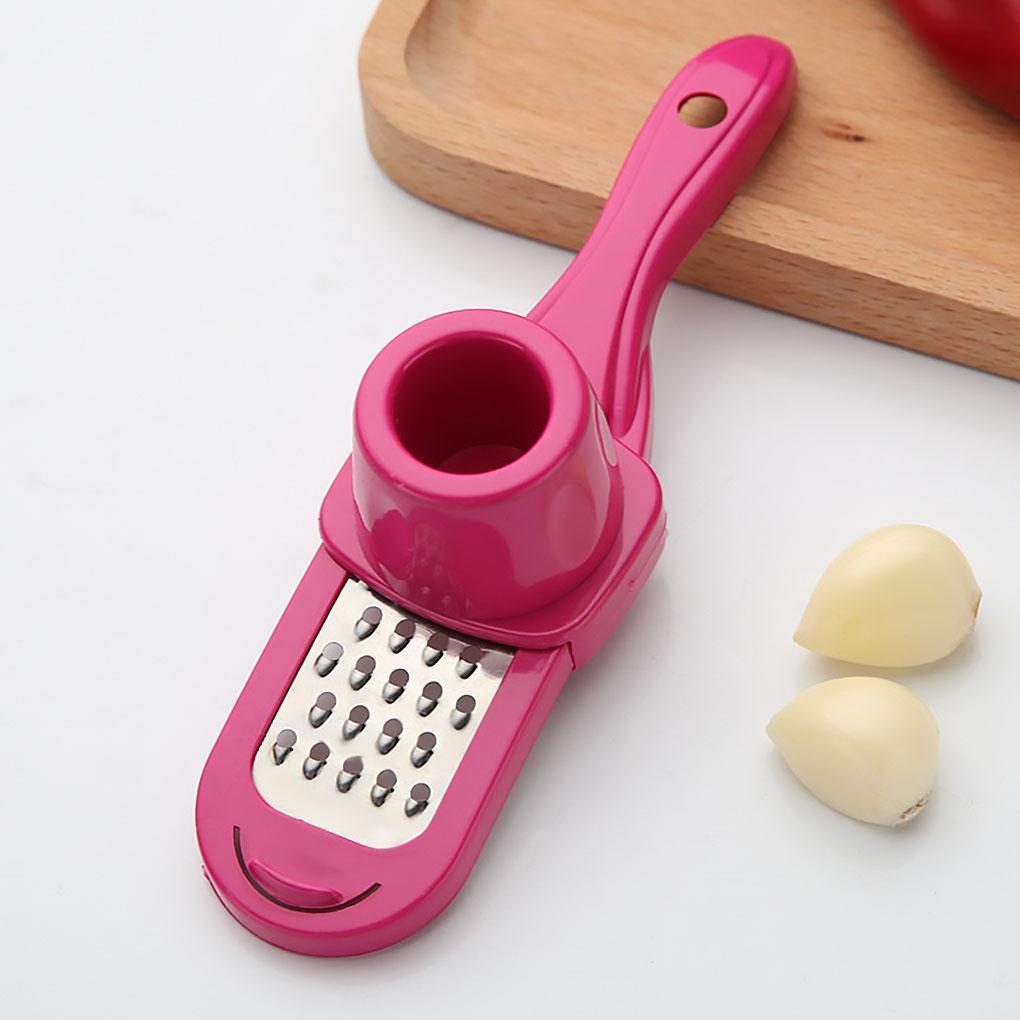 Dụng Cụ Nghiền Tỏi Bằng Thép Không Gỉ Chống Trượt Màu Đỏ / Xanh Lá