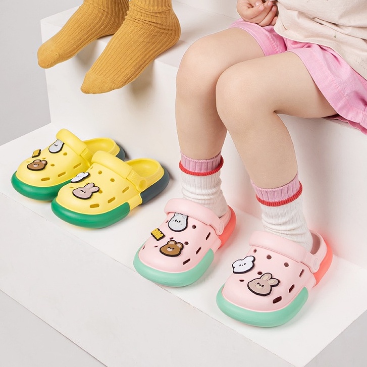 Dép sục cho bé từ 2 đến 10 tuổi mario cao cấp siêu nhẹ thoáng khí chống trượt phong cách thời trang