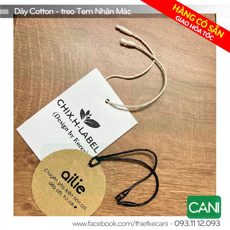 Dây sợi COTTON treo Tag nhãn mác - Loại cao cấp CANI