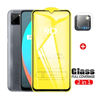 Kính Cường Lực 9d 2 Trong 1 Bảo Vệ Camera Cho Oppo Realme C15 C11 Real Me C 11 15