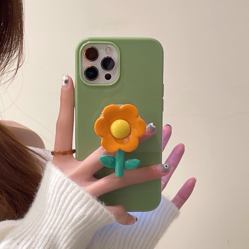 Ốp Điện Thoại tpu Mềm Có Giá Đỡ Hình Hoa Hồng Cho iphone 7 8 plus 13 Pro Max Xr X Xs Xs Max 11 11 Pro Promax 1212 Pro Max