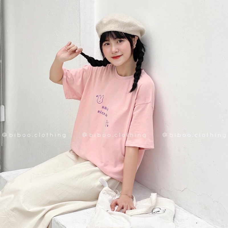 Áo phông 3D trắng hồng be PM11