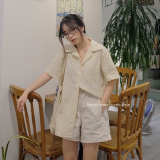 Quần short kaki ống rộng