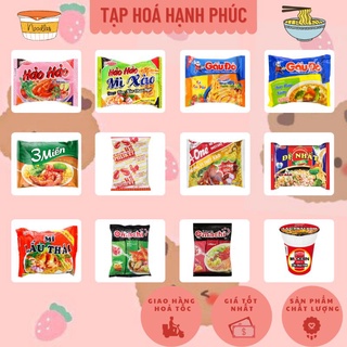 Mì gói các loại (mì hảo hảo, mì gấu đỏ, mì 3 miền, mì miliket, mì aone, mì đệ nhất, mì lẩu thái, mì omachi, mì modern)