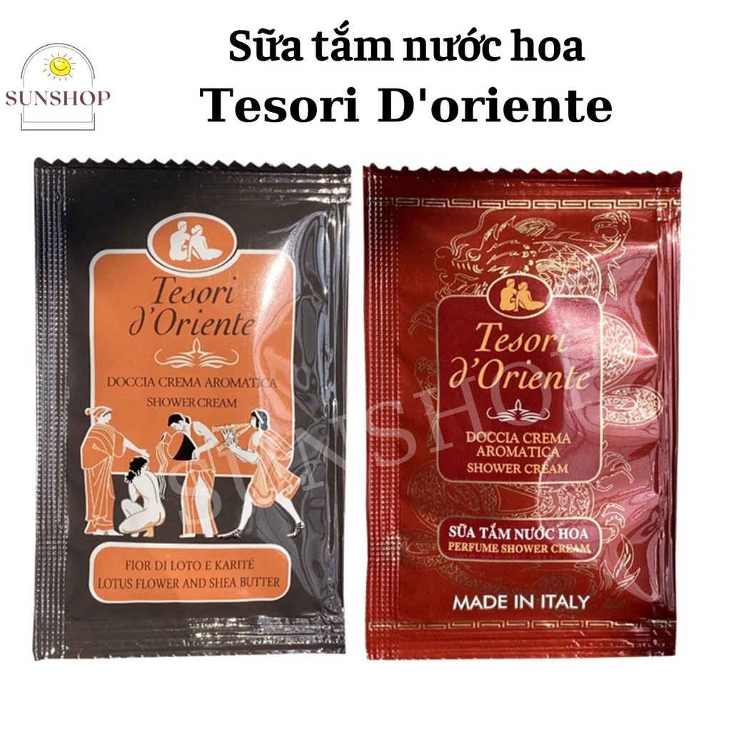Sữa Tắm Nước Hoa Tesori D'Oriente - Gói Sữa Tắm Xích Ý Dùng Thử Giúp Trắng Da, Cấp Ẩm, Làm Mềm Da