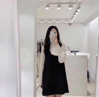 Set áo voan - yếm đen