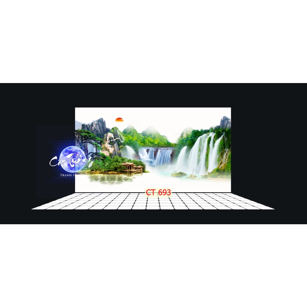 Tranh 3d dán bể cá thủy sinh, bể cá rồng