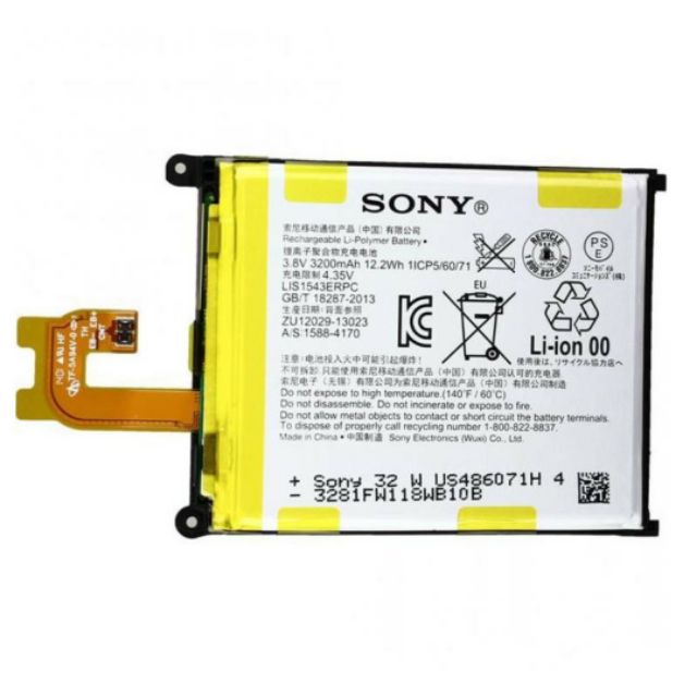 Pin Sony Xperia Z2, D6502, D6503,D6543 , Dung Lượng 3200mAh bảo hành 6 tháng