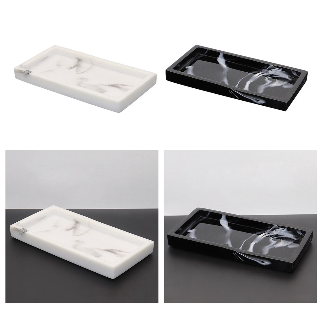 Khay Đựng Đồ Dùng Nhà Tắm / Nhà Bếp Bằng Nhựa Resin Thủ Công