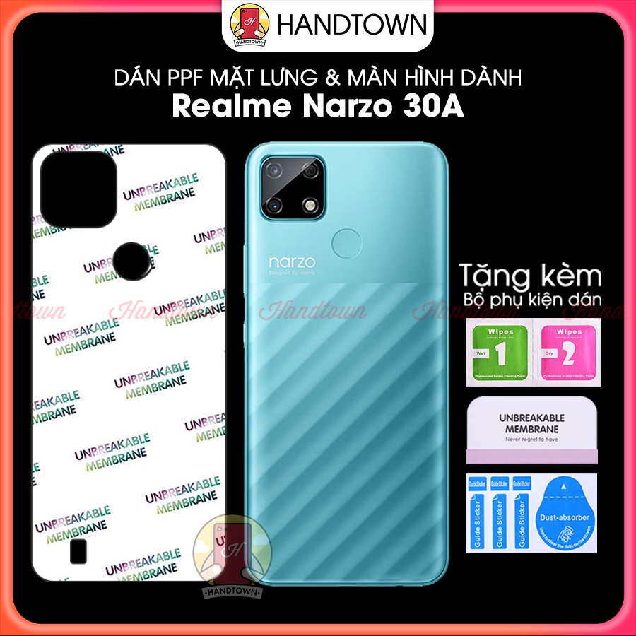 Cường Lực PPF Realme Narzo 30A 4GB 64GB 3GB 32GB Bảo Vệ Chống Xước Chống Nước Chống Vân Tự Phục Hồi Handtown