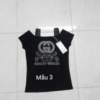 Áo trễ vai đính đá