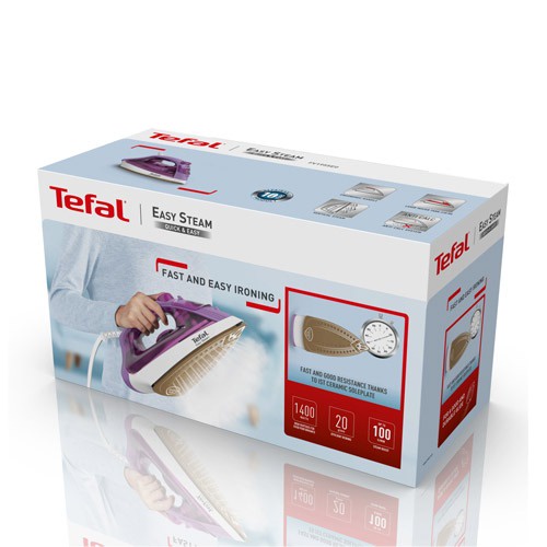 Bàn ủi hơi nước nằm chống đóng cặn Tefal FV1955E0 1400W - Hàng chính hãng