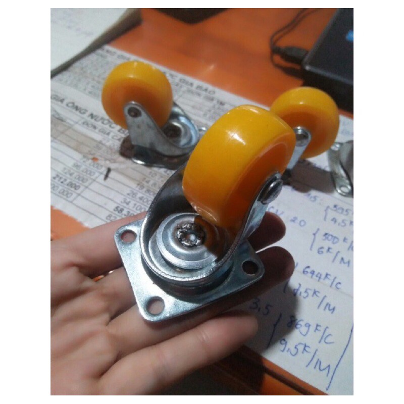 Set 2 bánh xe nhựa siêu thanh 60mm