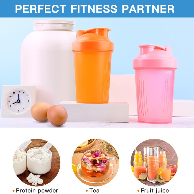 Sẵn Sàng Cổ Thể Thao Protein Shaker 400Ml Bột Whey Protein Pha Trộn Chai Thể Thao Tập Gym Thể Hình Lọ Đựng Ngoài Trời Di Động Nhựa nước Giải Khát Bình