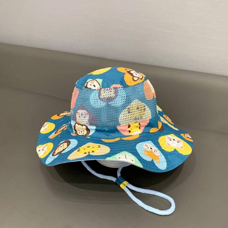 Mũ Chống Nắng Phối Lưới Thoáng Khí Thời Trang Đi Biển Cho Bé Trai
