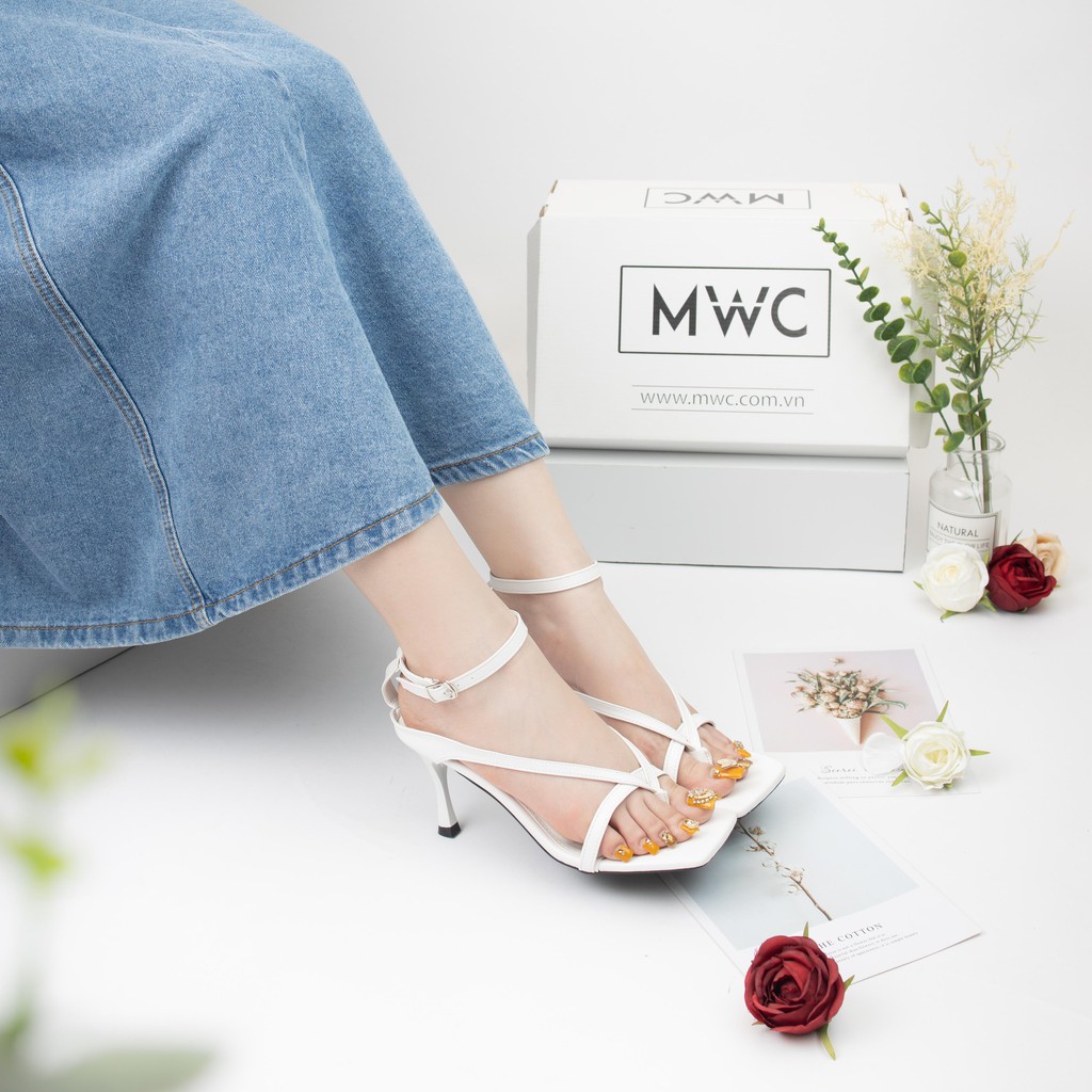 Giày Sandal Cao Gót MWC Đế Nhọn 5CM Quai Mảnh Thanh Lịch NUCG-3929