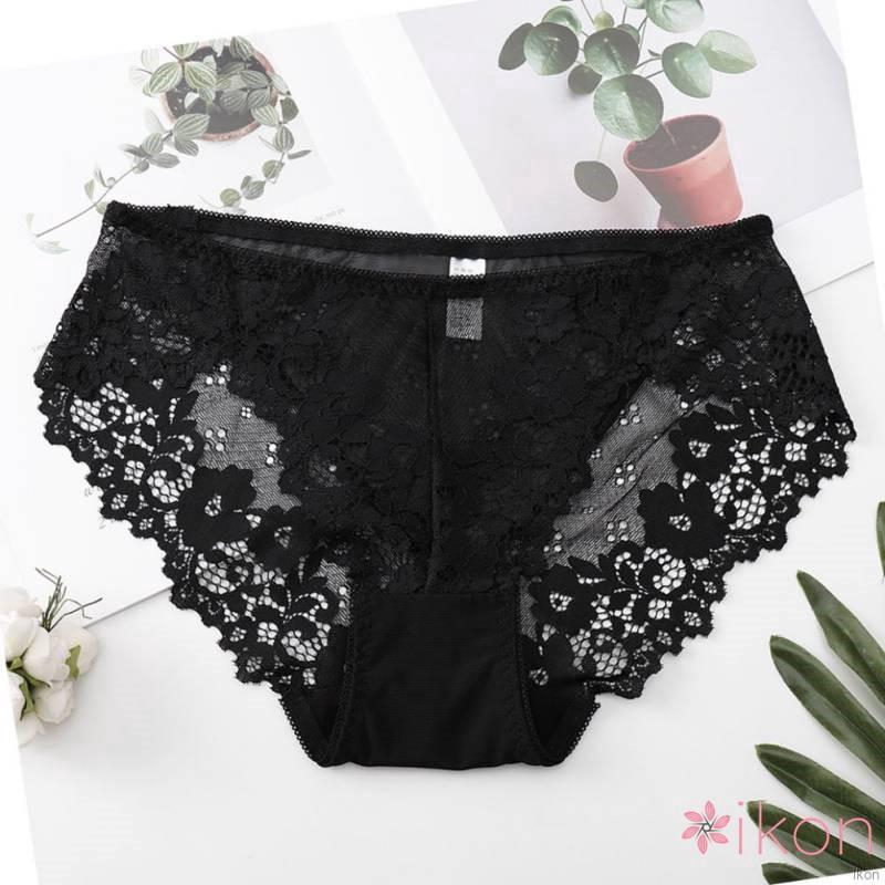 Quần lót cotton phối ren giấu đường may thời trang