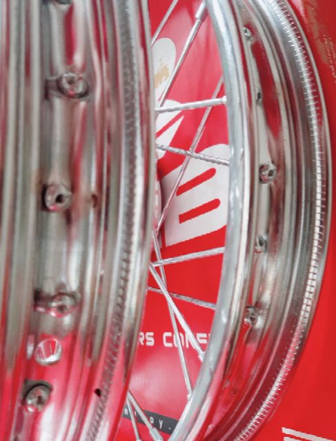 Bánh căm EXCITER 150 căm đùm mạ crom gắn cho ex 150 như zin k cần chế cháo. Niềng trước 1.4 sau 1.6