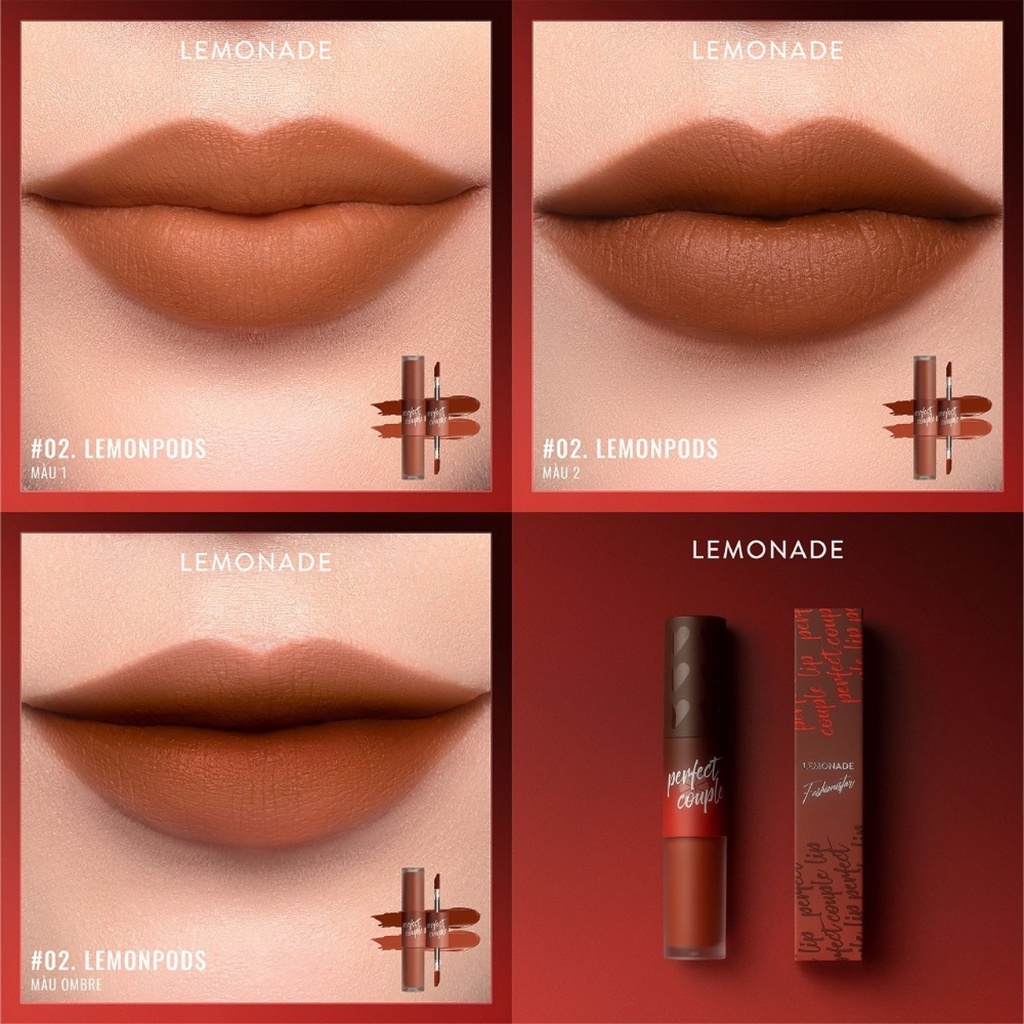 Son kem 2 đầu Lemonade Perfect Couple Lip, màu Lemonpods - september249.vn