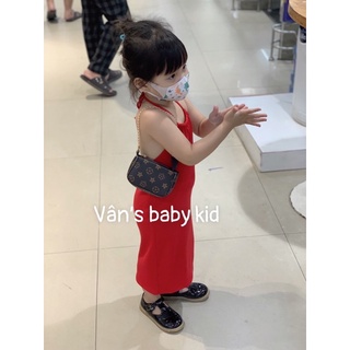 đầm body thun cổ yếm bé gái ( mẫu mới )