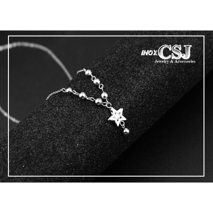 Dây chuyền ngôi sao gắn bi tròn xinh